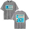 Vintage Washed Radiohead Semaphore Rock Band T-shirt Men  Clothing Fashion Hip Hop Gothic T Shirts Cotton Casual T-shirts