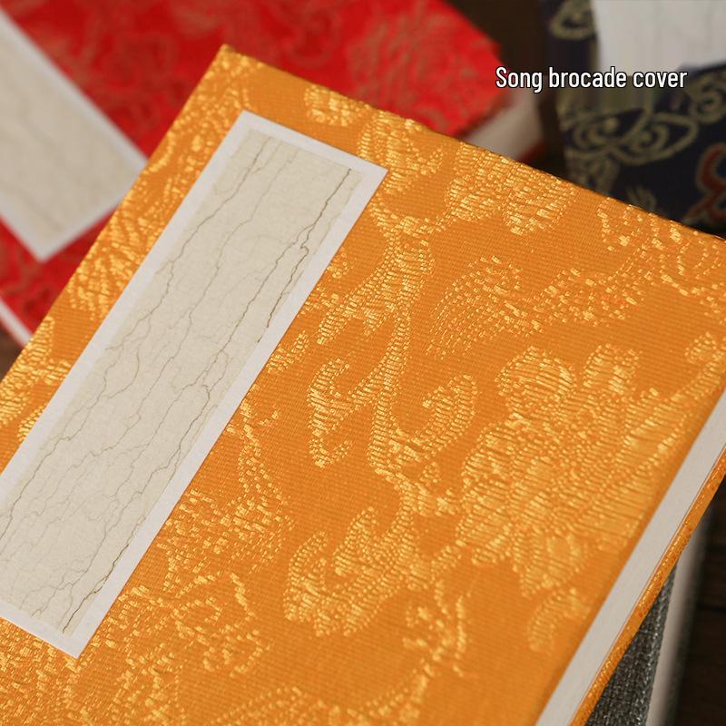 Antique-Style Xuan Paper Album: Double-Layer Thickened Pages with Raw & Ripe Xuan Linen, High-Grade Folding Book for French Painting.