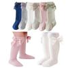 Spanish Style Bow Knee-High Socks for Girls - Lolita Cotton Princess Socks with Loose Cuff