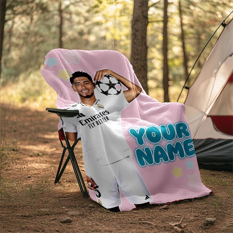 Customiz Name Personality Jude Bellingham Blanket Soft&Warm Office Bed Travel Lunch Break Blanket,Gift All Seasons