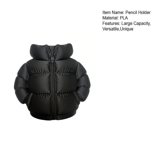 Pencil Case Down Jacket-Shaped Large Capacity Storage Organizer for Makeup Brushes And Stationery
