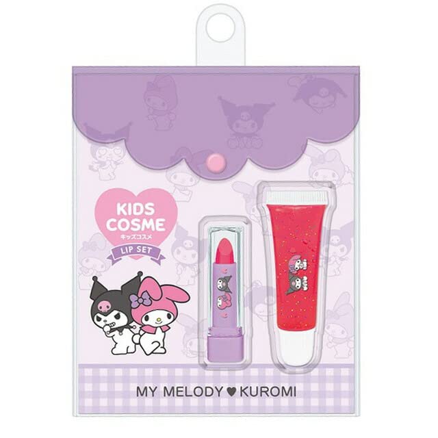 

My Melody Kuromi [Детская косметика] Набор для губ и блеска для губ Pink Red & Red Sanrio