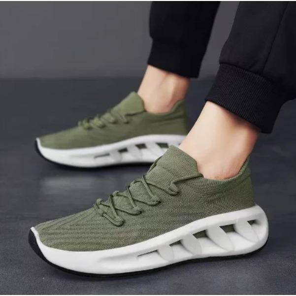 New Flying Woven Summer Autumn Spring Breathable Sports Soft Shoes Men's Slip-on Casual Shoes  M1024