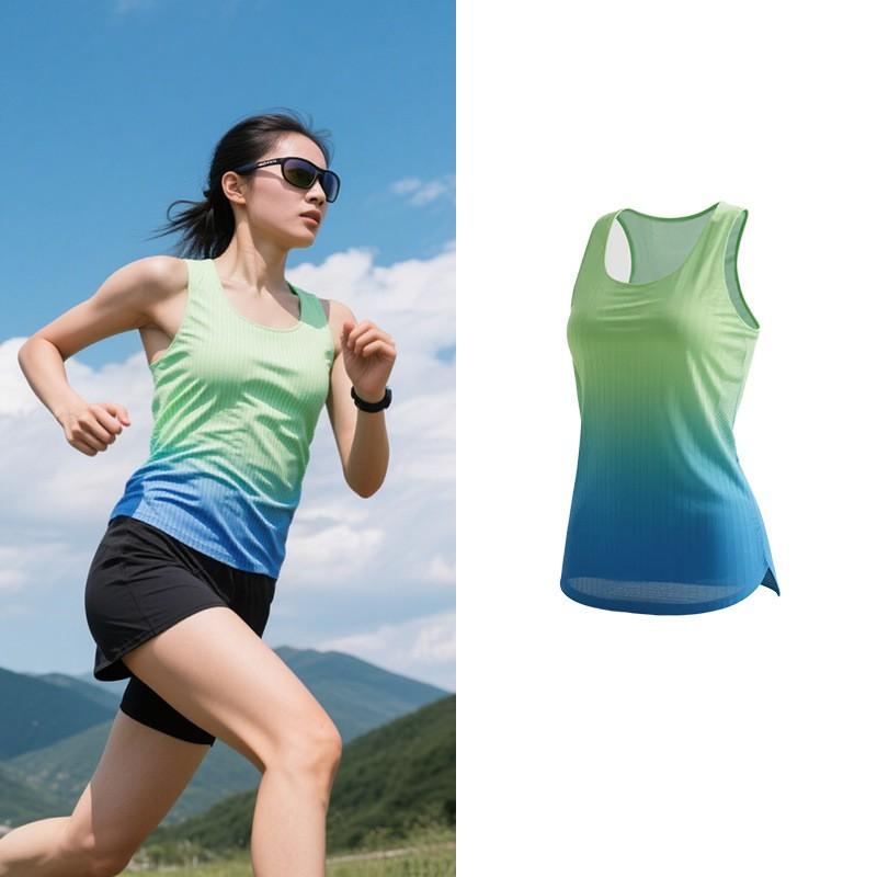 Mens Womens Running Tank Top Quick-Dry Breathable Athletic Vest Marathon Training Sports