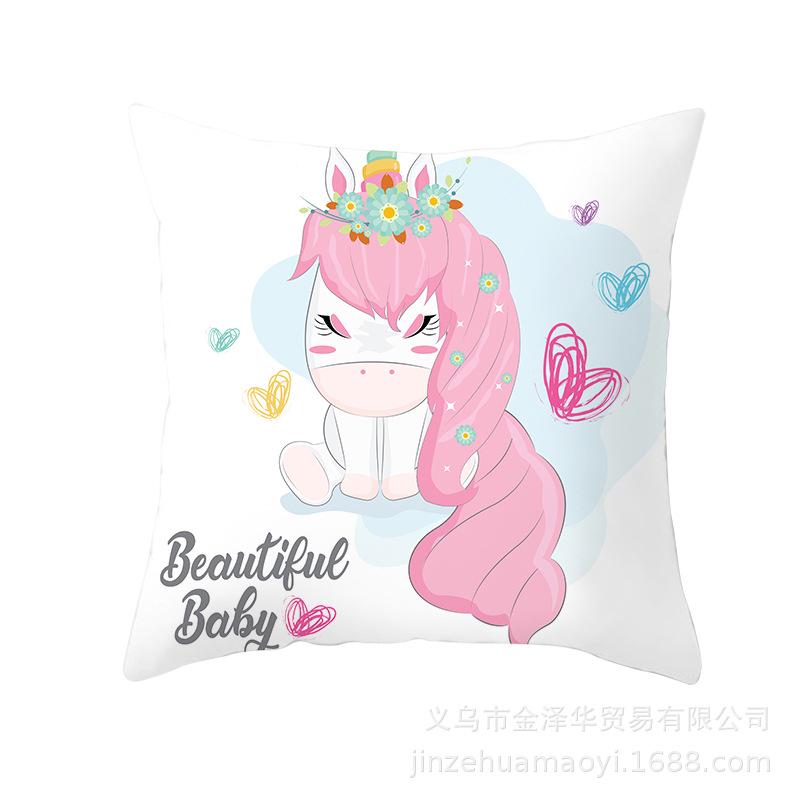Cute Animal Cartoon Print Pillow Cover Shopee Home Supplies Car Sofa Cushion Cover