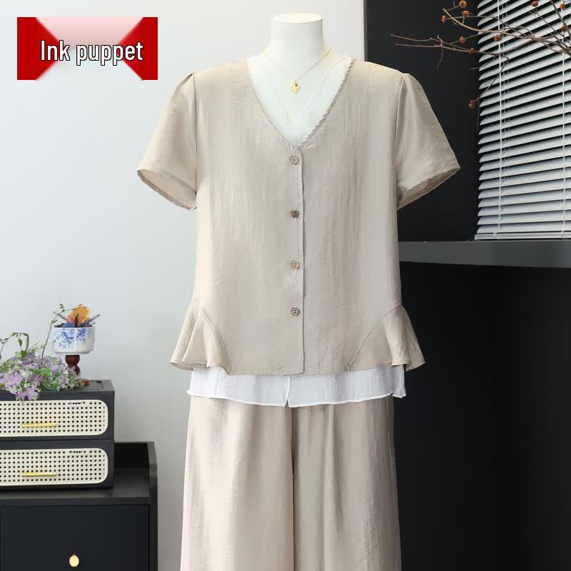 Women s Elegant Summer Two-Piece Set 2XL