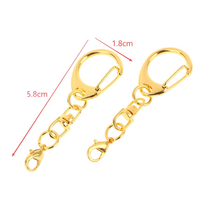 5/10/20Pcs D Shaped Lobster Clasp Chain Connector For Diy Jewelry Making Findings Key Chain Accessories