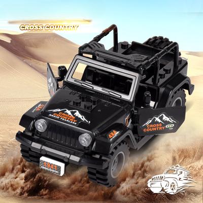 J772 Veicolo fuoristrada Nero Serie militare SWAT Car Building Blocks Giocattoli per bambini Senza scatola