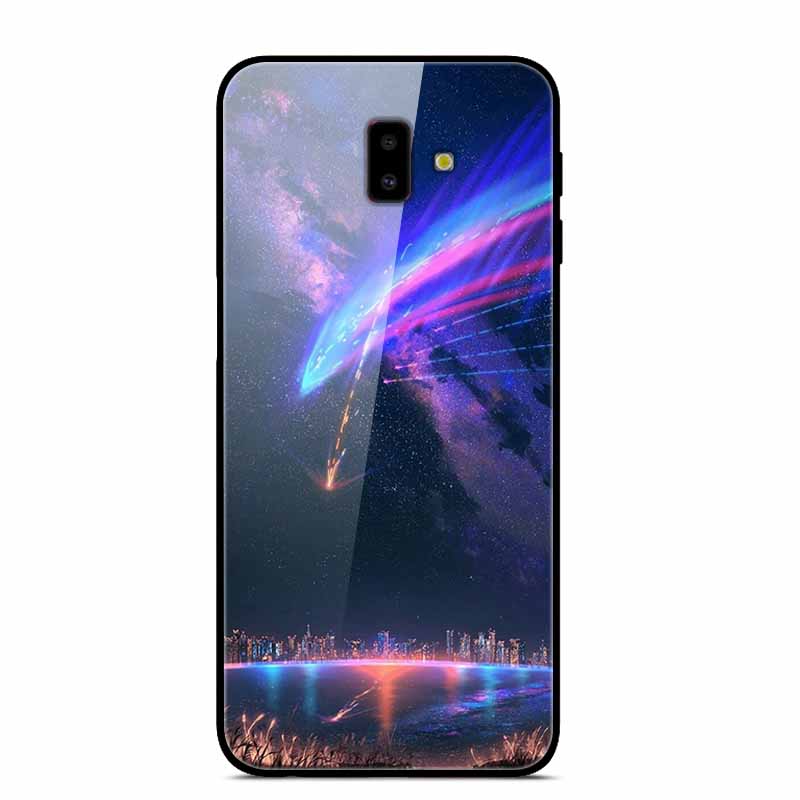 For Samsung J6 Plus Cases J4Plus J8 2018 Fashion Tempered Glass Hard Back Case For Samsung Galaxy J8 2018 Cover J6 J4 2018 Funda