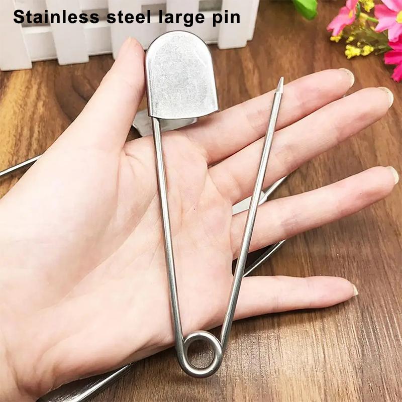 1pc Large Size Stainless Steel Safety Pin 1Pcs 12.8cm DIY Sewing Tools Accessory Needles Wrapped Safety Pins For Fixing Files
