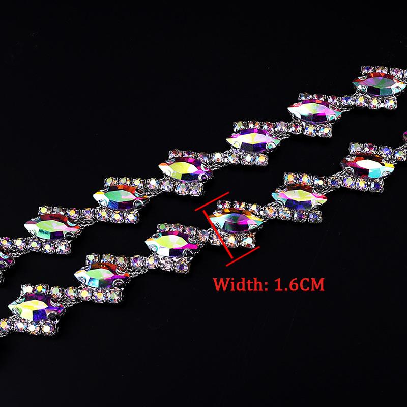 10Yards Rhinestone Chain Trim Shining Crystal Diamond Accessories DIY Craft Wedding Party Gift Decoration Diamond Metal Chain