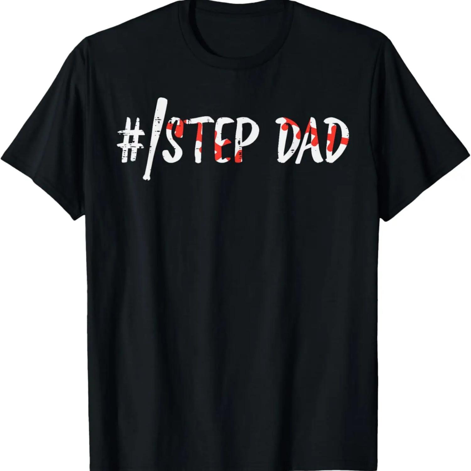 #Baseball Bat Step Dad Fathers Day Sports Stepdad Stepfather T-Shirt XXXXXL чёрный