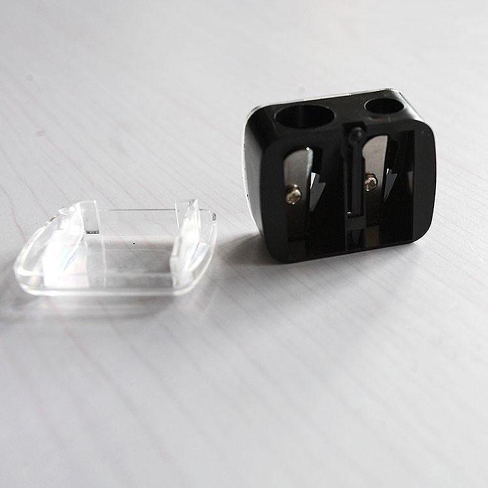 Mechanischer Bleistiftspitzer Doppellöcher Bleistiftspitzer Kosmetikspitzer Make-up Spitzer