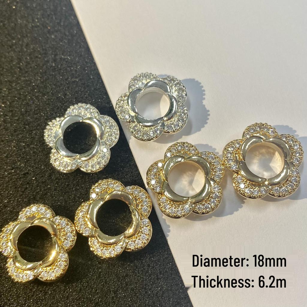 Fashion Rhinestone Sun Jewel Accessories: Zircon Inlaid Crystal Beads and Separators