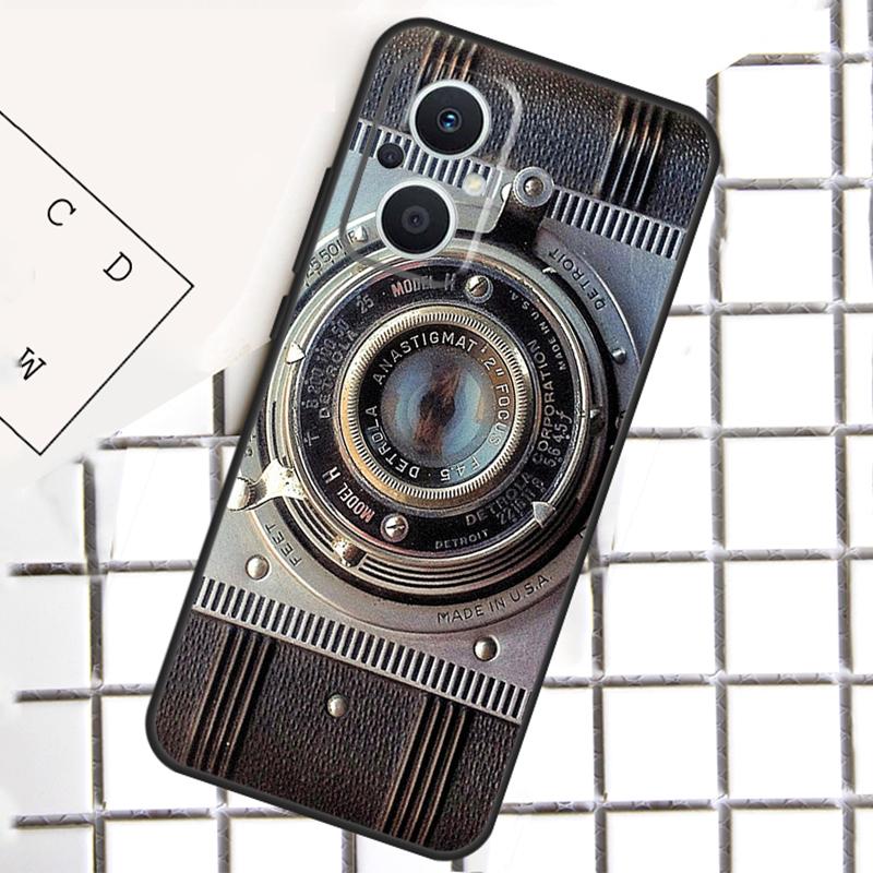 Retro Nostalgia Camera Phone Case For OPPO Reno 7 8 Lite 8T 10 11 12 13 14 Pro 14F OPPO Find X9 X8 X6 X5 Pro Cover
