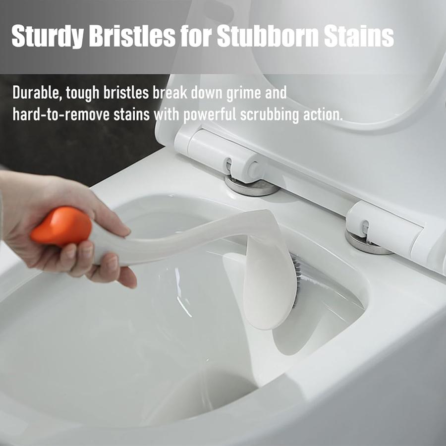 Elegant Swan Toilet Brush with Base, Long Handle Bathroom Cleaning Tool, Easy To Clean, Decorative Toilet Accessories Set