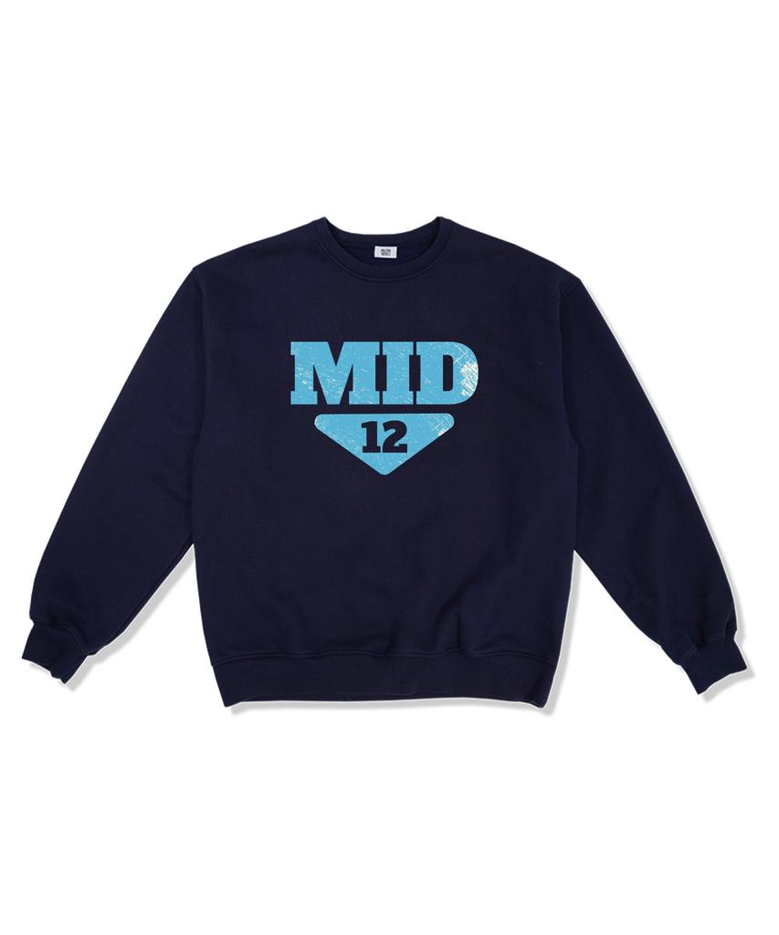MIDNIGHT12AM [Fleece Line Option] Pastel Oversized Premium Double-Sided Sweatshirt 4 Colors (Type B)