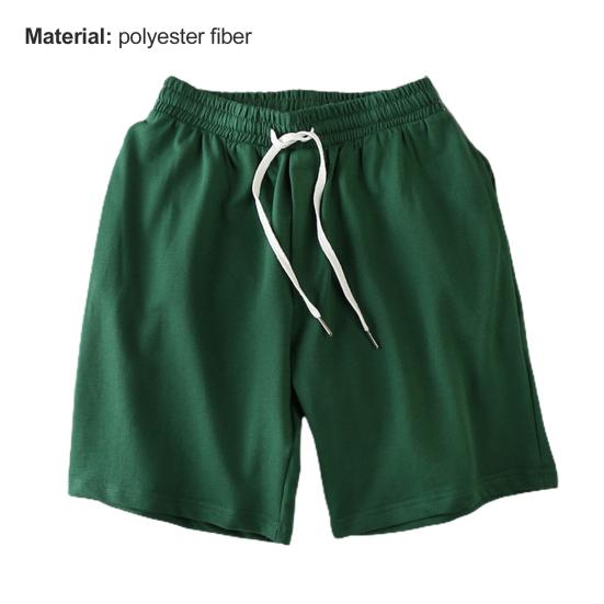 Side and Back Pockets Summer Relaxing  Solid Color  Thin Side and Back Pockets Mid Rise Male Shorts Activewear Shorts