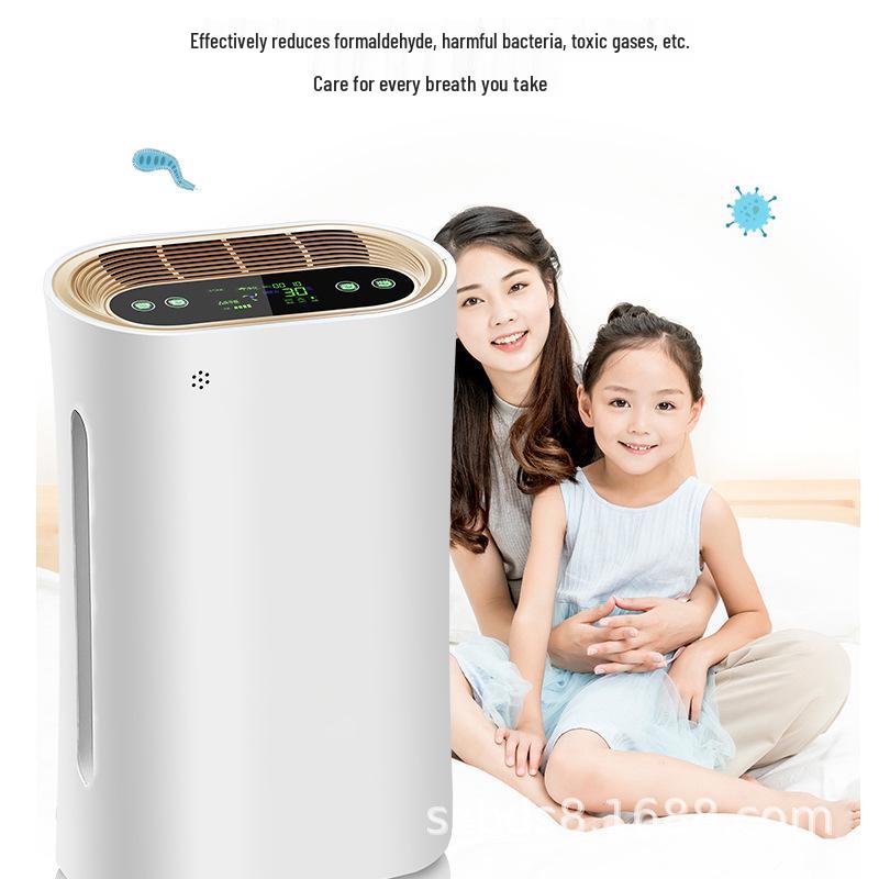Household Air Purifier with Activated Carbon Filter for Removing Formaldehyde, Smoke, and Dust Basic