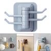 Bathroom Towel Hooks Nail Wall Mounted Kitchenware Holder Storage Cookware Kitchen Rotary Hook