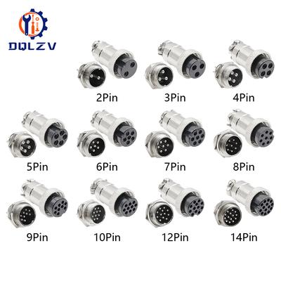 5/10/20Set GX12 GX16 GX20 2 3 4 5 6 7 8 9 10 12 14 15 Pin Docking Aviation Plug Socket Waterproof Circular Connector