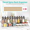 Pack of 2 Expandable Spice Rack Cabinet Organizer and Seasoning Organizer for Kitchen Adjustable Storage Solution for Counterto