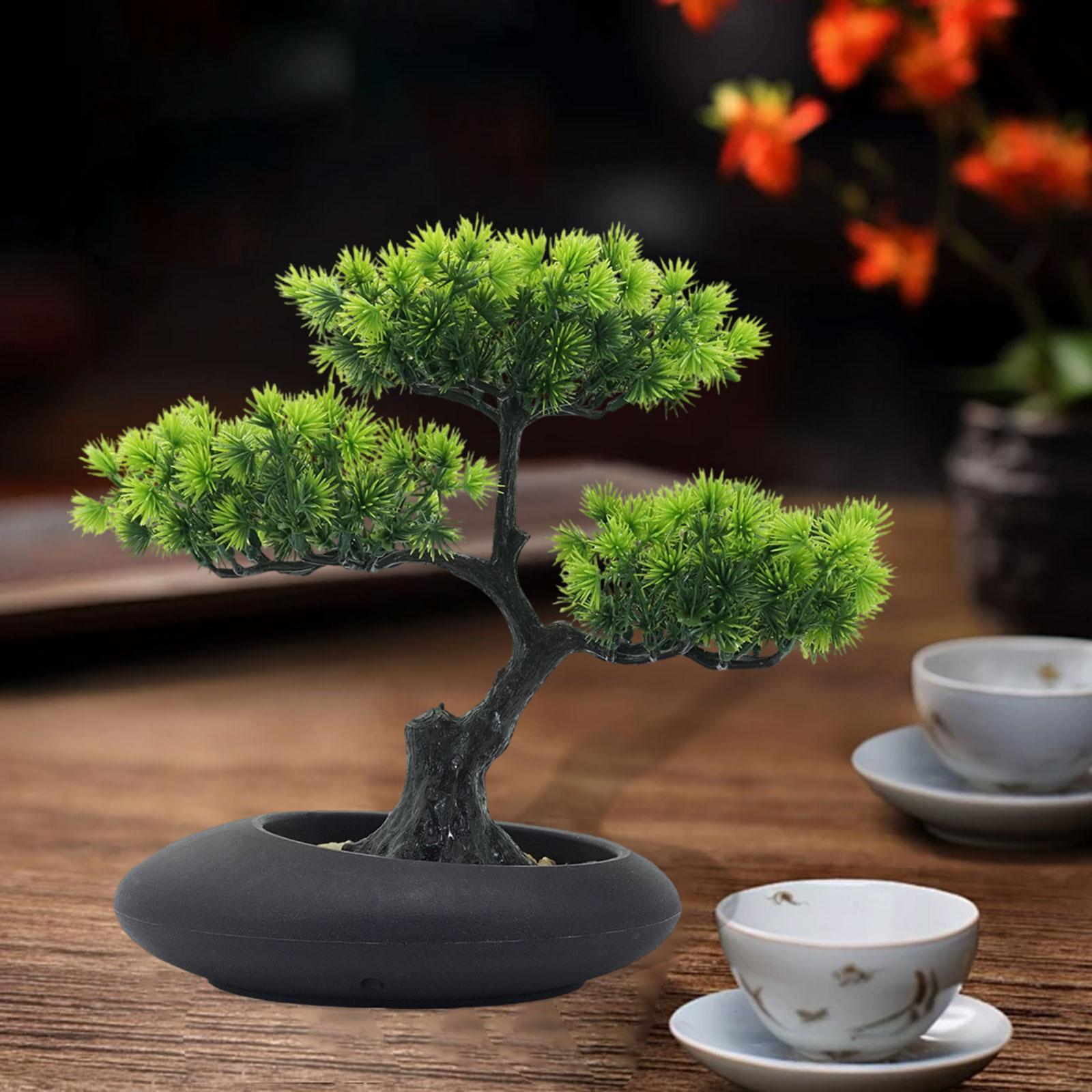 Artificial Plants Greenery Bonsai Decor Small Fake Planter Indoor Faux Plant for Desk