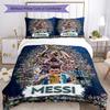Messi World Cup Champion Personalized Name Bedding Set,Comfort Bed Linen for Boys Room Decoration,Perfect Gift for Match Fans,Wrinkle Resistant Duvet 