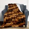 Wooden Flannel Blanket Throw Blanket Soft Warm Sofa Bed Camping Home Decor Unique Christmas Gift C926459