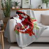 Christmas Throw Blanket Cozy Flannel Festive Holiday Decor Gift Santa Claus Reindeer Winter Warm Soft Plush Blanket Home Decorat