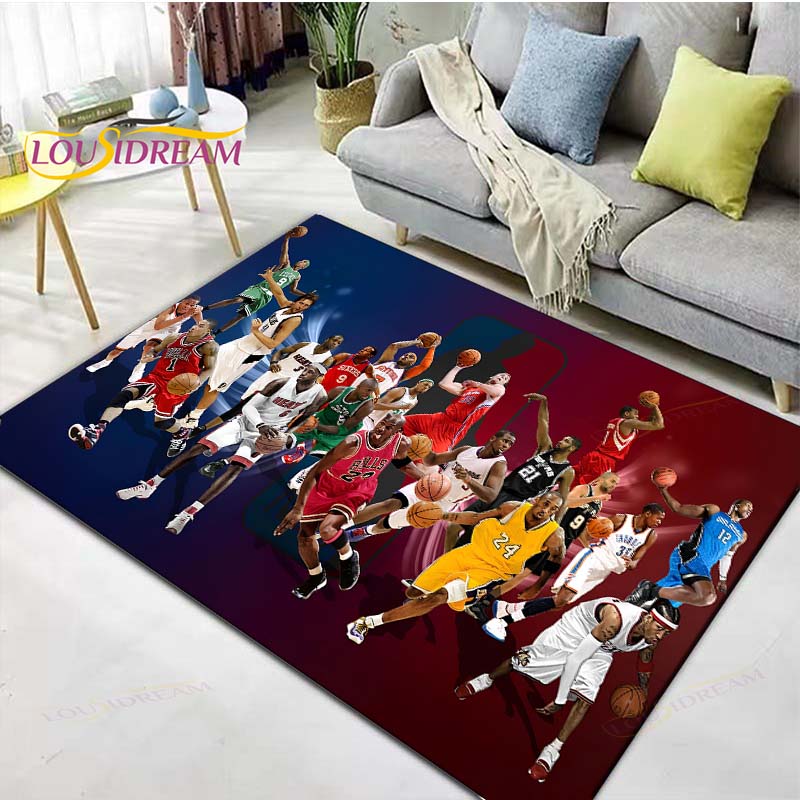 Basketball Star L-LeBron J-James K-Kobe Printed Carpet Outdoor Rug Area Rug Non-slip Carpet Bedroom Decor Carpet for Room Gift