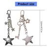 Star Bag Charm Trendy Bag Accessory Fashion Statement Pendant Gothic Key Ornament Alloy Texture for Keys and Purses