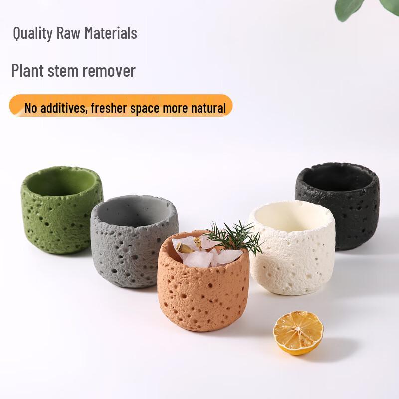 Miaoyijia Cement Texture Flameless Candle Holder