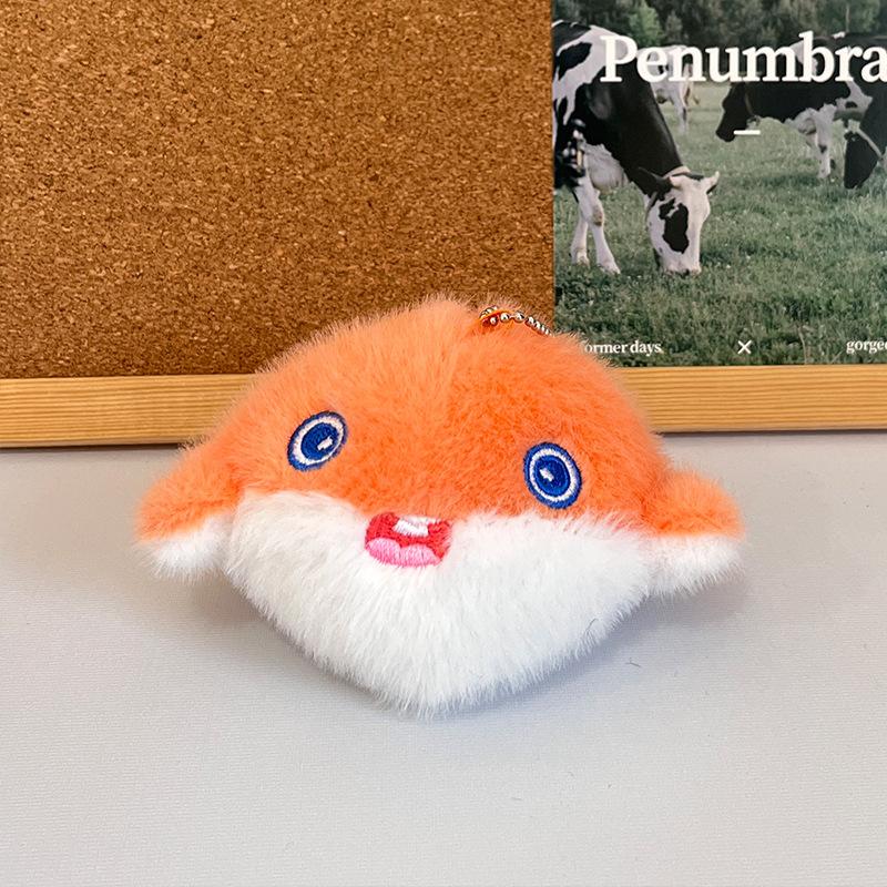 1Pcs Soft Simulation Animal Whale Small Pendant Turtle Ocean Animal Plush Keychain Starfish Pp Cotton Plush Toy Home Decoration