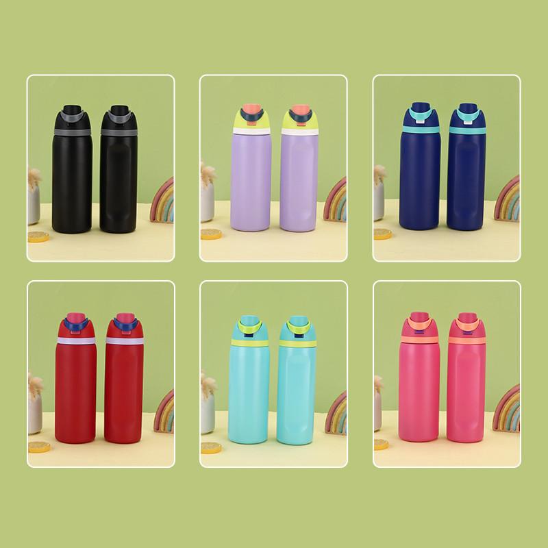 Owala Stainless Steel Water Bottle Straw 710ml Push Lid Keeps Drinks Sports