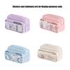 Pen Case, Pencil Pouch Bag, Simple Large Pencil Case Pen Organizer Bag Zippers Expandable Big Capacity Pencil Holder Box