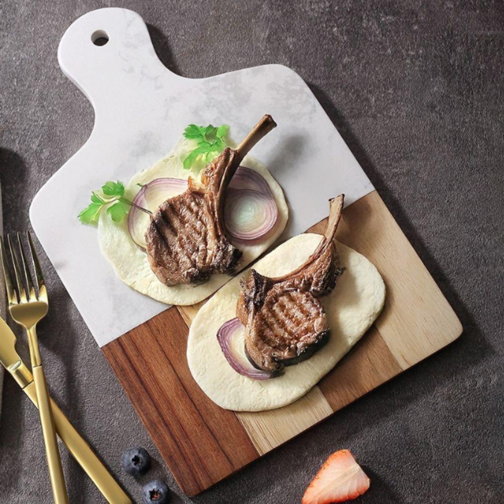Heat-resistant Marble Wood Cutting Boards Mold-resistant Fruit Plate Preparing The Ingredients