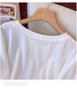 Plus Size Loose-Fit Mid-Length Short-Sleeve Round Neck T-Shirt for Women (Sizes 200/300/350 jin) 7163
