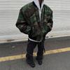 New tooling camouflage hooded jacket trendy loose men's top plus fat jacket
