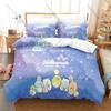 Sumikkogurashi Printed Bedding Set, Duvet Cover plus 2 Pillowcases, Adorable Cartoon Style Soft Microfiber Textiles