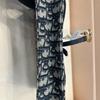 [Pre-Owned] Saddle Classic Monogram Removable Metal Chain Oblique Embroidery Fabric Saddle Bag - Excellent #4YIOJ8