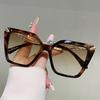 KAMMPT Oversized Cat Eye Sunglasses Women Vintage Gradient Multi-color Shades Trendy Brand Design Sun Glasses