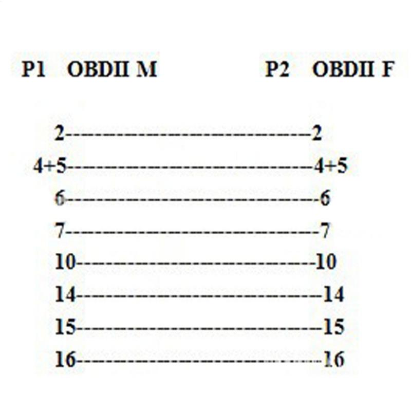 OBD2 Splitter Male To Female Waterproof OBD2 Splitter 16 Pin OBD2 Adapter Flexible Extender For Scan Tools Diagnostic Reader OBD