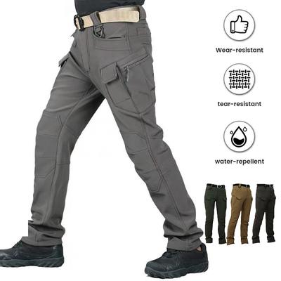 Mens Waterproof Hiking Tactical Trousers Outdoor Fishing Walking Combat Pants Thick