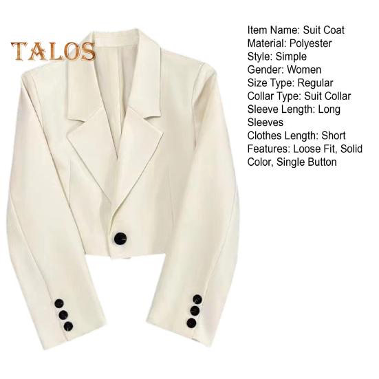 Ženy Oblek Kabát Klopa Dlouhý rukáv Krátký oblek Bunda Jednobarevné Oblek Oblek na dojíždění do práce Pracovní Kancelář Denní nošení
