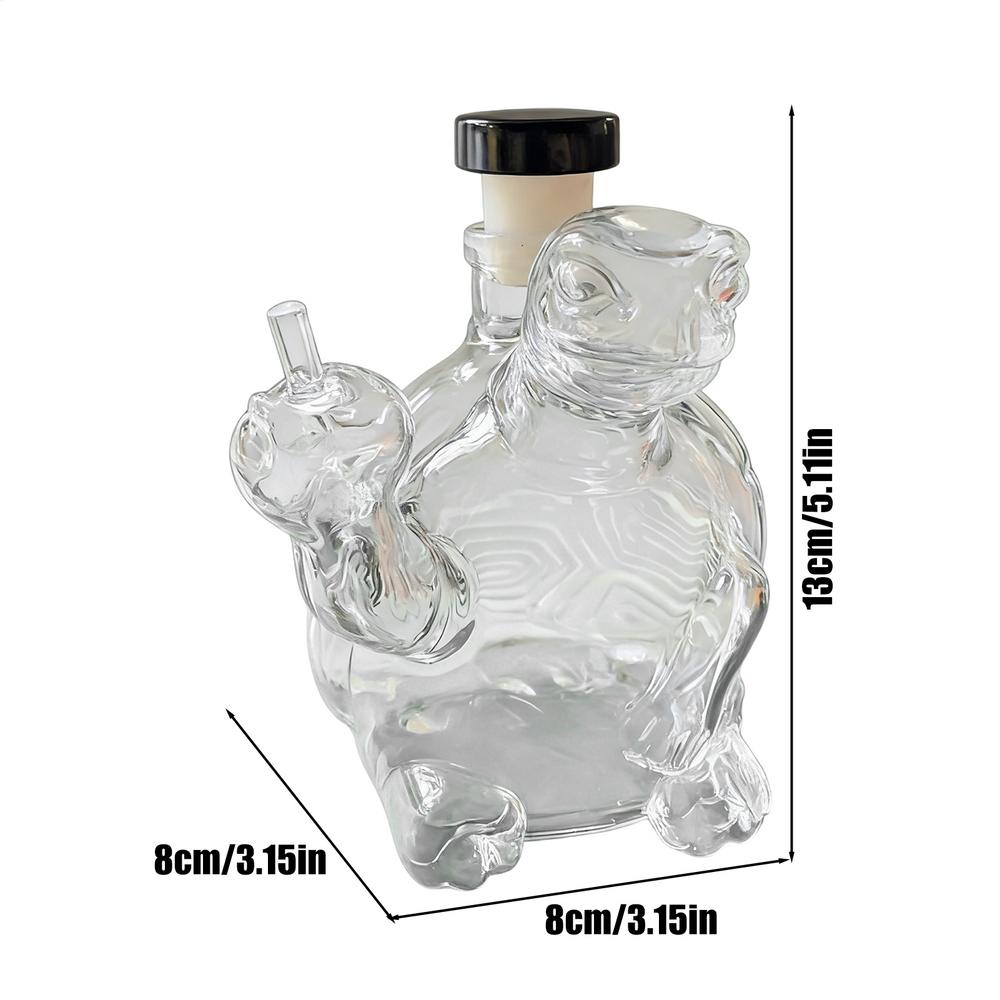 350ML Whiskey Bottle Glass Clear Turtle Home Decor Animal Liquor Bottles Glass Decanter Whiskey Decanter Bar Decor Gifts