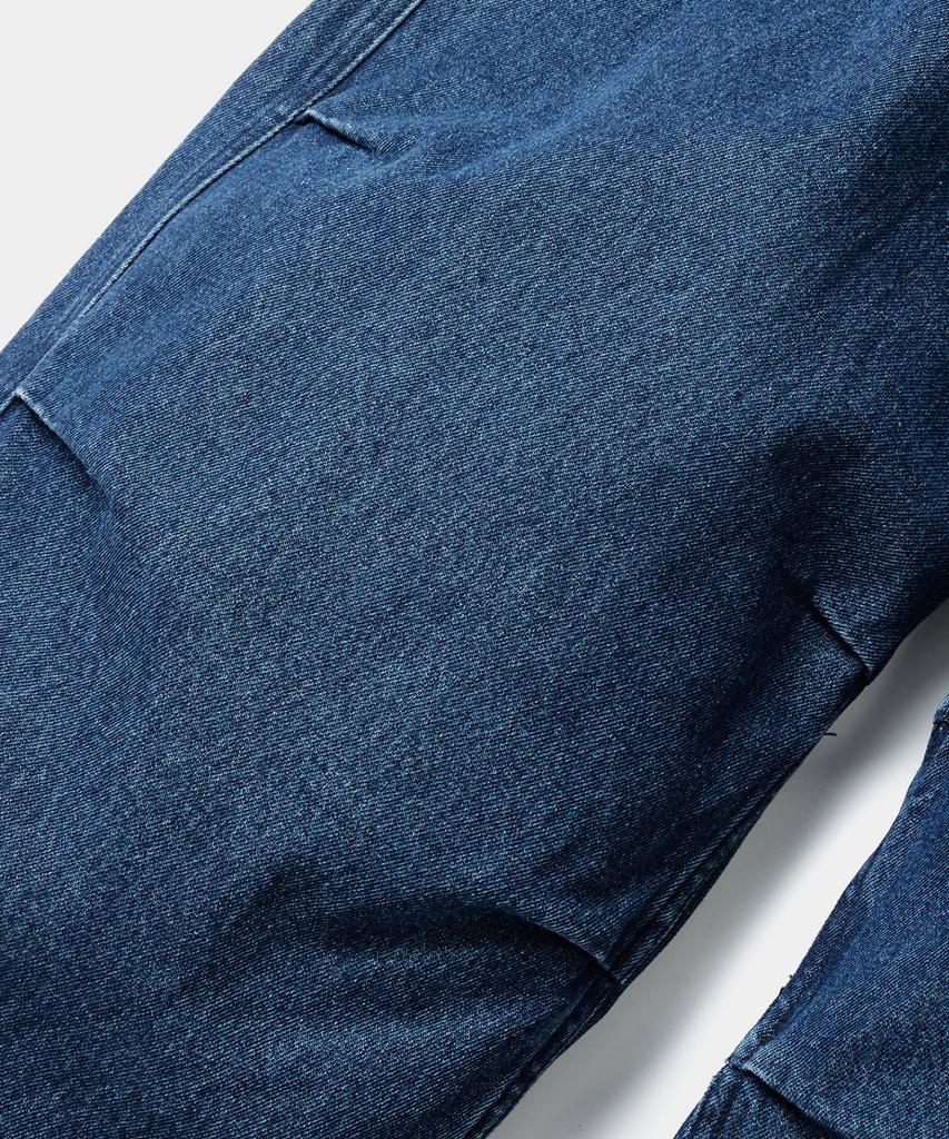 COLUMBIA UNIVERSITY Sl-Label Belted Parachute Denim Pants Midnight Denim