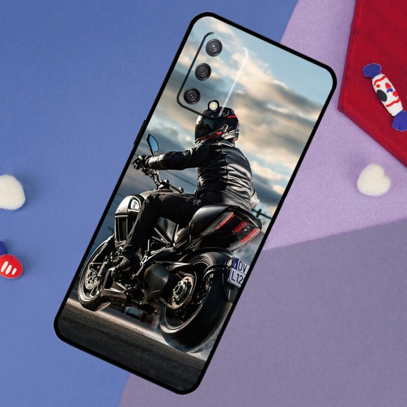 Motorcycle Man Case For OPPO A98 A78 A58 A18 A96 A76 A16 A15 A17 A77 A5 A9 A74 A94 A52 A72 A53S A54S A57S