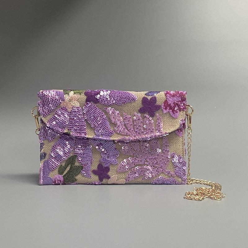 Premium sequined clutch bag  summer new fashion women's dinner bag lightweight niche envelope bag