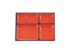 Wakaizumi Lackware Lange Bento-Box Zinnoberrot und TA9-Zoll-Teiler, Schwarz, 1-374-6